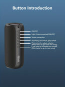 wireless bluetooth speaker, portable speaker, outdoor speaker, waterproof speaker, RGB light speaker, bass heavy speaker, camping speaker, beach speaker, Australia outdoor audio - Navy - Size IPX7