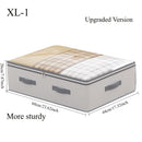 Large Storage Organizer Bag - Made from heavy-duty non-woven fabric with transparent windows, multi-layer clothing storage box suitable for wardrobes, under-bed, and travel. （L）