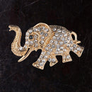 "Crystal Elephant" Elegant Brooch: A 3.6cm Lightweight Silhouette Carrying Auspicious Wisdom, Sparkling Crystals Adorning Daily Wear and Celebratory Elegance
