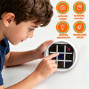 4-in-1 Electronic Tic Tac Toe Game: AI Battle, Two-Player Mode, Memory & Speed Challenge | Handheld Portable Game Console, Suitable for Both Kids and Adults (Batteries Not Included)（green）