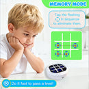 4-in-1 Electronic Tic Tac Toe Game: AI Battle, Two-Player Mode, Memory & Speed Challenge | Handheld Portable Game Console, Suitable for Both Kids and Adults (Batteries Not Included)（WHITE）