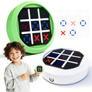 4-in-1 Electronic Tic Tac Toe Game: AI Battle, Two-Player Mode, Memory & Speed Challenge | Handheld Portable Game Console, Suitable for Both Kids and Adults (Batteries Not Included)（WHITE）