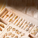 Pink High-end Jewelry Storage Box for Necklaces, Earrings, Ear Studs, Bracelets, Rings, Exquisite Accessories, Gold, and Jewelry – Large Capacity, Ideal as a Gift for Mother’s Day, Father’s Day, Teacher’s Day, Halloween, Thanksgiving, and Christmas.