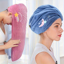 Ladies' Soft Quick-Dry Shower Cap Towel - Delicate Embroidery, Essential for a Refreshing Bath（PINK）