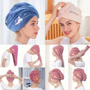 Ladies' Soft Quick-Dry Shower Cap Towel - Delicate Embroidery, Essential for a Refreshing Bath（PINK）
