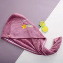 Ladies' Soft Quick-Dry Shower Cap Towel - Delicate Embroidery, Essential for a Refreshing Bath（PINK）