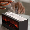 Aromatic Essential Oil Fireplace Diffuser Color Flame Diffuser Bonfire Fireplace Humidifier with Remote for Home and Office（black）