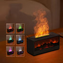 Aromatic Essential Oil Fireplace Diffuser Color Flame Diffuser Bonfire Fireplace Humidifier with Remote for Home and Office(WHITE)