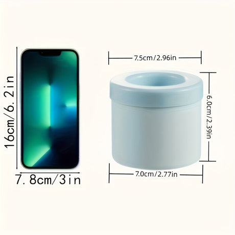 1 pc white+yellow Silicone Ice Cube Cup – Freezable & Reusable Ice Maker, Perfect for Home, Bar, Pub, Club, and Outdoor Summer Drinks in Light Blue, Ideal for Cocktails and Fresh Fruit Infusions