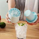 1 pc white+yellow Silicone Ice Cube Cup – Freezable & Reusable Ice Maker, Perfect for Home, Bar, Pub, Club, and Outdoor Summer Drinks in Light Blue, Ideal for Cocktails and Fresh Fruit Infusions