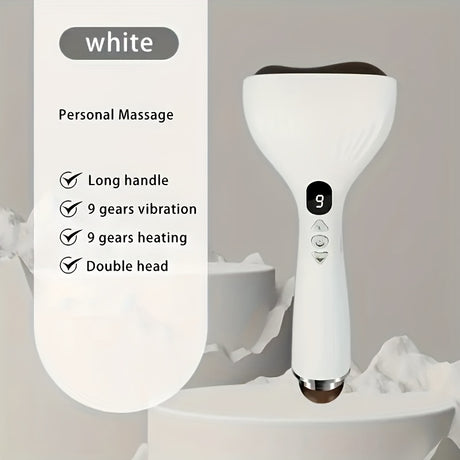 USB Electric Gua Sha Massager, Electric Massager, Heated Vibration Gua Sha Board, Suitable for Neck, Shoulder, and Back Massage Tools, Ideal for Beauty/Daily Relaxation, Home Personal Care Tool（green）
