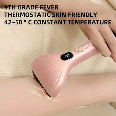 USB Electric Gua Sha Massager, Electric Massager, Heated Vibration Gua Sha Board, Suitable for Neck, Shoulder, and Back Massage Tools, Ideal for Beauty/Daily Relaxation, Home Personal Care Tool（WHITE）