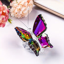 green fruit butterfly**"Crystal Wing Radiance" | 5.5cm Gradient Crystal Butterfly Sculpture — Poetry Captured in a Moment, an Eternal Gift Illuminating Space and Heart**