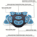 Side Sleeper Neck Pillow | Odor-Free, Light Beige Friendly Design, Comfortable Sleep Posture, Polyester Material, Hand Wash Only