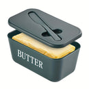 BLUE **Food-Grade PP Large Butter Keeper with Cutting Blade | Airtight, Drying-Resistant, Easy to Slice – Long-Lasting Freshness, Your Kitchen & Baking Essential Helper**