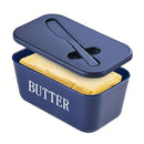 GREEN **Food-Grade PP Large Butter Keeper with Cutting Blade | Airtight, Drying-Resistant, Easy to Slice – Long-Lasting Freshness, Your Kitchen & Baking Essential Helper**