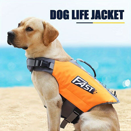 Safe Playtime: The ultimate dog buoyancy vest designed for water adventures. Pet life jacket. Christmas, Black Friday pet products