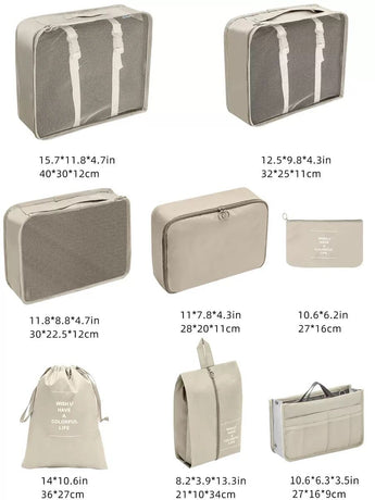 Black Friday Special Offer! 8-piece Travel Storage Bag - The perfect Christmas gift, say goodbye to messy luggage.