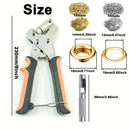Complete eyelet punch set with 200 10mm rings - Perfect for DIY tarps, faux leather, and waterproof fabric projects, sewing and crafting essentials