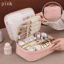 High-capacity multi-layer travel makeup organizer, featuring removable compartments and a brush holder—a portable beauty case, elegantly painted storage box, designed as a standalone unit, no assembly required.（mocha brown）
