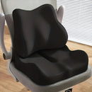 black**Waist Support and Seat Cushion Combo: Scientifically Supports the Back, Breathable and Pressure-Relieving, Comfortable for 8 Hours of Sitting**