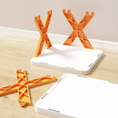 6-Tier Foldable White/Orange Shoe Rack, space-saving vertical design for entry halls, living rooms, bedrooms, closets, balconies—an essential organizing storage shelf for college dormitories.