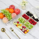 Portable Snack Box with Handle and Lid, 8-Compartment Divided Tray, Suitable for Cooked Food, Candy, and Fruit, Ideal for Travel and Picnics.