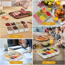 Portable Snack Box with Handle and Lid, 8-Compartment Divided Tray, Suitable for Cooked Food, Candy, and Fruit, Ideal for Travel and Picnics.