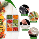 Portable Snack Box with Handle and Lid, 8-Compartment Divided Tray, Suitable for Cooked Food, Candy, and Fruit, Ideal for Travel and Picnics.