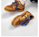 Vintage Sneakers Retro Skate Shoes Couple Matching Shoes Unisex Canvas Shoes - Camel - Size 8(AU8/EU41)