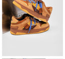 Vintage Sneakers Retro Skate Shoes Couple Matching Shoes Unisex Canvas Shoes - Camel - Size 8(AU8/EU41)