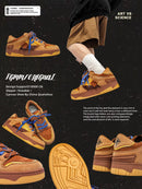 Vintage Sneakers Retro Skate Shoes Couple Matching Shoes Unisex Canvas Shoes - Camel - Size 9(AU9/EU42)