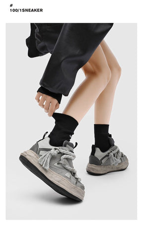 Bread Shoes Sneaker Loafers Chunky Sneakers Casual Comfort Shoes Australian - Gray - Size 7(AU7/EU40)