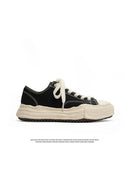 Canvas Sneakers Platform Sneakers Height-Increasing Shoes Unisex Casual Shoes - Black and white - Size 7(AU7/EU40)