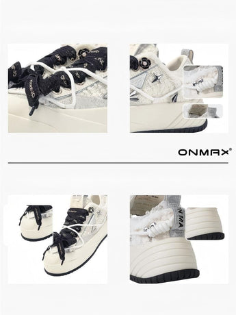 Camellia Platform Sneakers Chunky Canvas Shoes Unisex High-Top Sneakers Height - Camellia - Size 6(AU6/EU39)