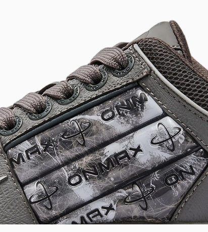 Leopard Print Sneakers Platform Chunky Shoes High-Top Casual Shoes Unisex - Gray pigeon - Size 13(AU13/EU46)