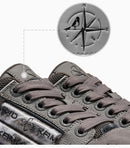 Leopard Print Sneakers Platform Chunky Shoes High-Top Casual Shoes Unisex - Gray pigeon - Size 13(AU13/EU46)