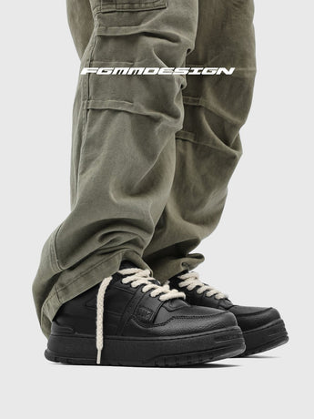 Bread Shoes Chunky Sneakers Casual Sneakers Australia Height Increasing Shoes - Black - Size 11(AU11/EU44)