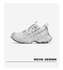 Chunky Sneakers Dad Shoes Thick Sole Sneakers High Street Sneakers Platform - Silver - Size 11(AU11/EU44)