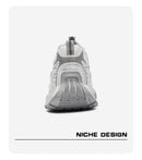 Chunky Sneakers Dad Shoes Thick Sole Sneakers High Street Sneakers Platform - Silver - Size 7(AU7/EU40)