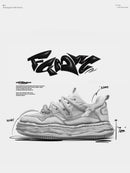 Canvas Sneakers Lightweight Shoes Breathable Sneakers Casual Footwear Everyday - White - Size 7(AU7/EU40)