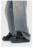 Casual Sneakers Embroidered Sneakers Four-Leaf Clover Shoes Comfortable - White - Size 7(AU7/EU40)