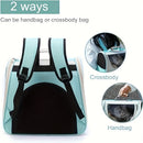 Hello Cat Nylon Pet Backpack, Large Capacity Foldable Travel Carrier with Zipper Closure, Easy Access for Cats and Small Dogs, Pet Travel Bag with Handle for Puppies and Kittens(PINK)