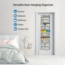 Storage Marvel in Black & Gray — 5-Tier Over-the-Door Organizer with 5 Large Pockets. Sturdy and Anti-Tip Design for Strong Load-Bearing. A Neat Solution for Bedroom, Bathroom & Storage Room.（BLACK）