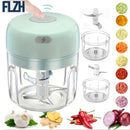 GREEN Mini Electric Garlic Chopper, Meat Grinder, and Vegetable Chopper, USB Rechargeable Mini Food Blender, Efficient Small Food Processor, Suitable for Ginger, Chili, Fruits, and Meat