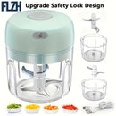 GREEN Mini Electric Garlic Chopper, Meat Grinder, and Vegetable Chopper, USB Rechargeable Mini Food Blender, Efficient Small Food Processor, Suitable for Ginger, Chili, Fruits, and Meat