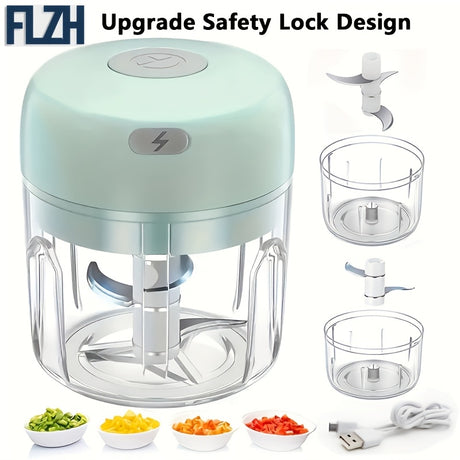 PINK Mini Electric Garlic Chopper, Meat Grinder, and Vegetable Chopper, USB Rechargeable Mini Food Blender, Efficient Small Food Processor, Suitable for Ginger, Chili, Fruits, and Meat