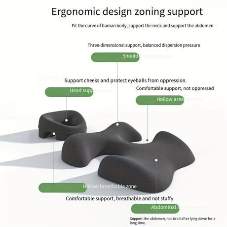 Comfort Zoning, No Fatigue—Ergonomic Beauty Bed Pillow Set（light gray）