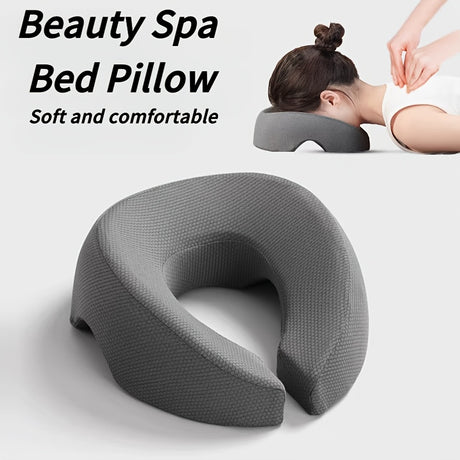 Navy blue Soft O-shaped/U-shaped Face Pillow for Beauty Salons/Spa Massage, Ergonomic Face Pillow, Multi-functional Suitable for Adult Facial Care and Relaxation, Multi-functional Neck and Face Support Comfort Face Pillow