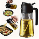 2-in-1 Precision Oil Control Bottle: Spray/Dispense Dual Modes, Leak-Proof, Effortless, Hands-Free.